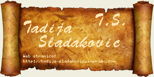 Tadija Sladaković vizit kartica